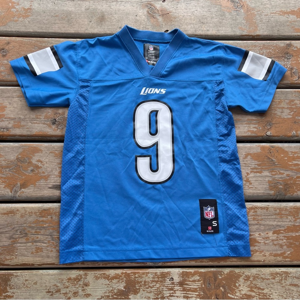 NFL Team Apparel Detroit Lions Stafford Jersey - Size Small (8)